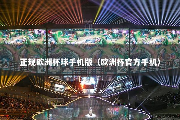 正规欧洲杯球手机版（欧洲杯官方手机）